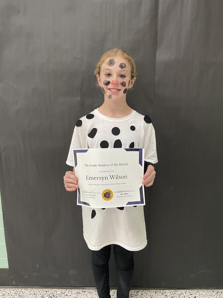 7th Grade Student of the Month