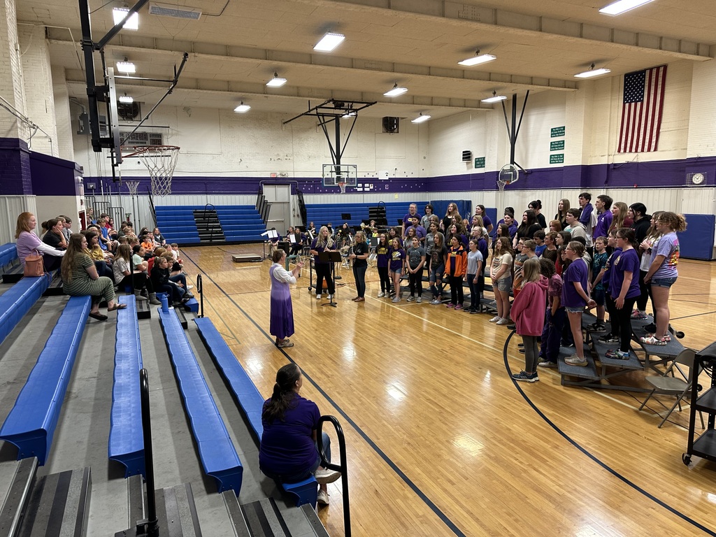 MMJH Band and Chorus performing for next year's 6th graders.